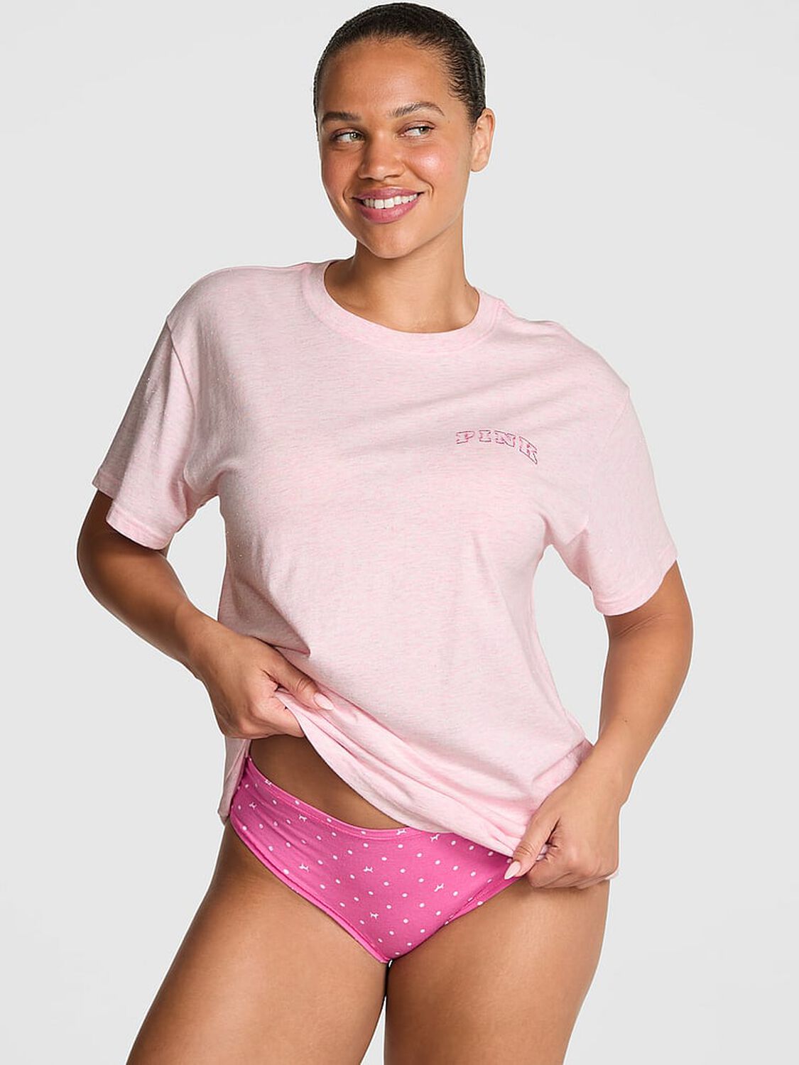 pink Pink Campus Cotton Bling Tee 1 of 2 