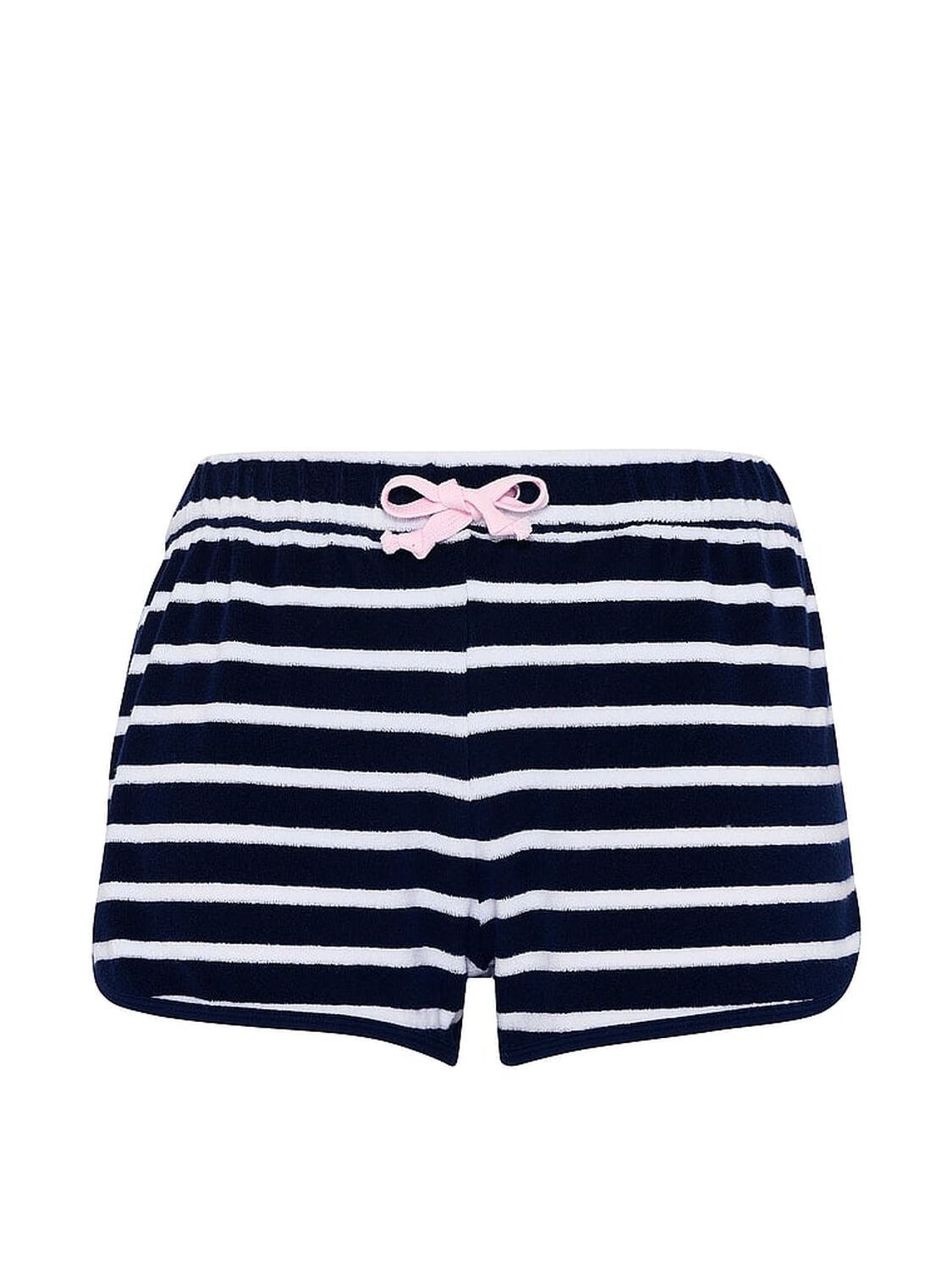 pink Pink Terry Cover-Up Shorts Noir Navy Stripe 3 of 4 