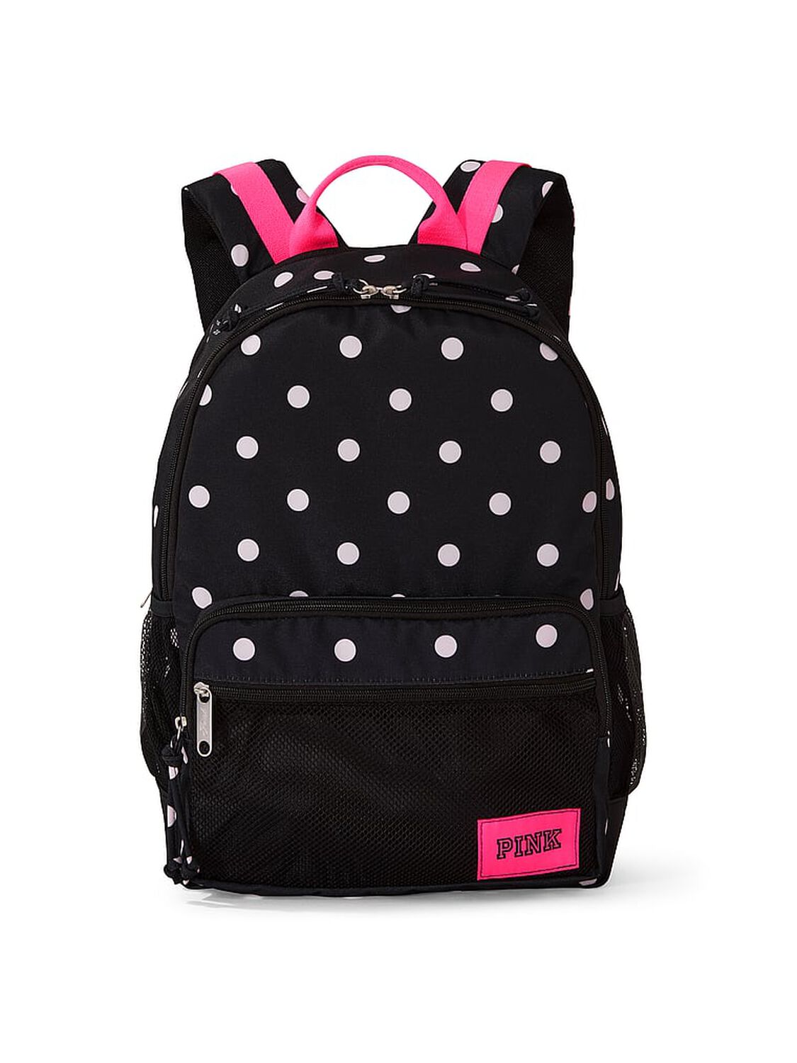 vs Pink Classic Canvas Backpack Black Pink Polka Dot 1 of 3 