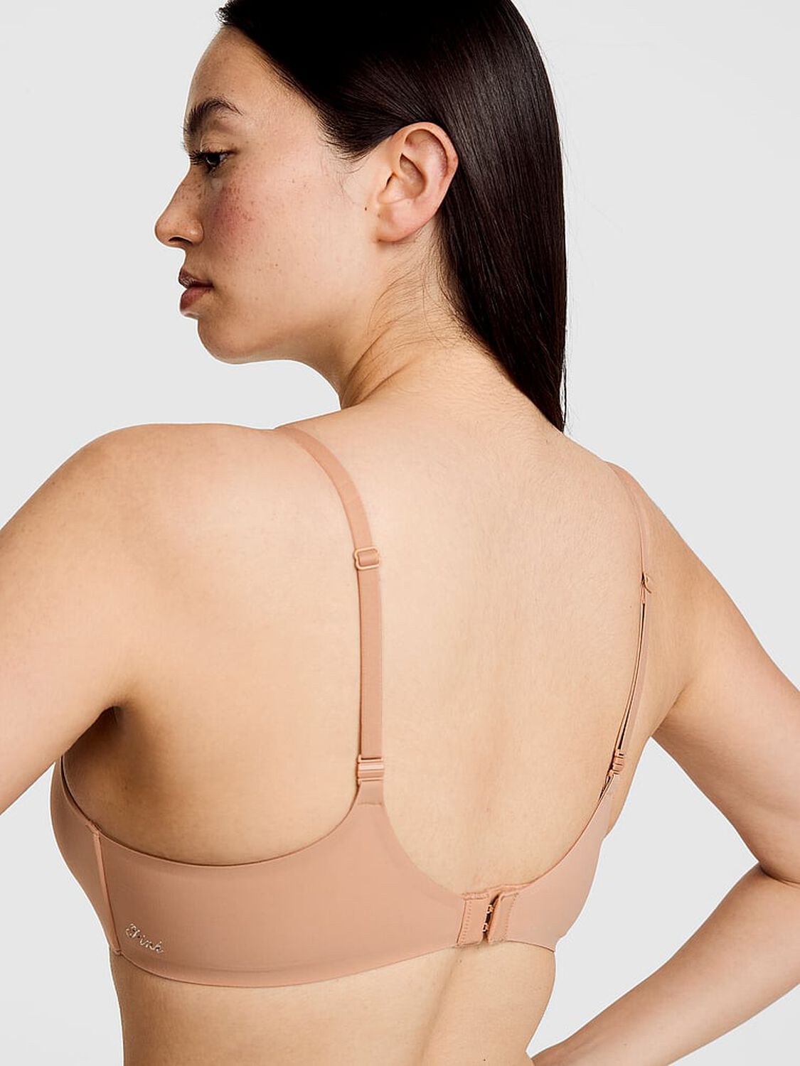 vs Pink Marshmallow Push-Up Wireless Comfy Bra Praline 2 of 2 