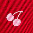 Logo Cotton High-Leg Micro Thong Panty, Bright Vermillion Cherries, swatch