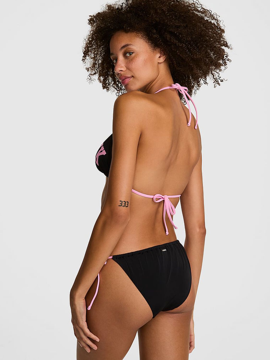 vs Pink Triangle String Bikini Top Limited Edition Black 2 of 3 