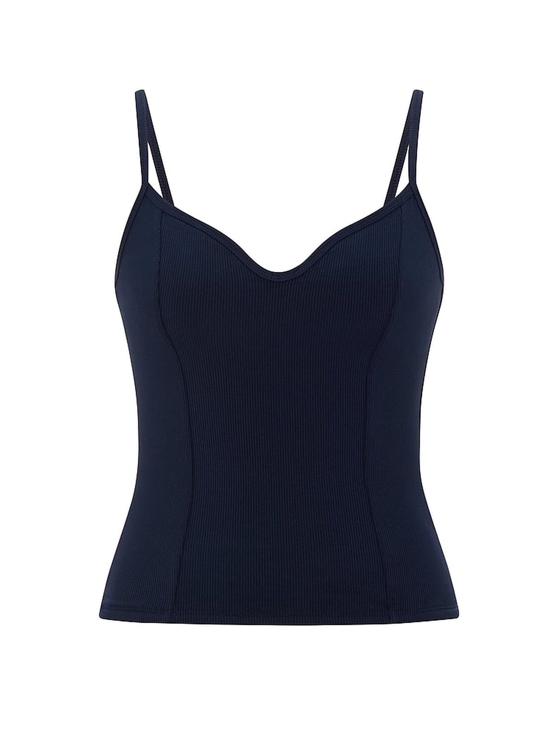 vs Pink All-Day Soft Rib Corset Tank Top Noir Navy 3 of 3 
