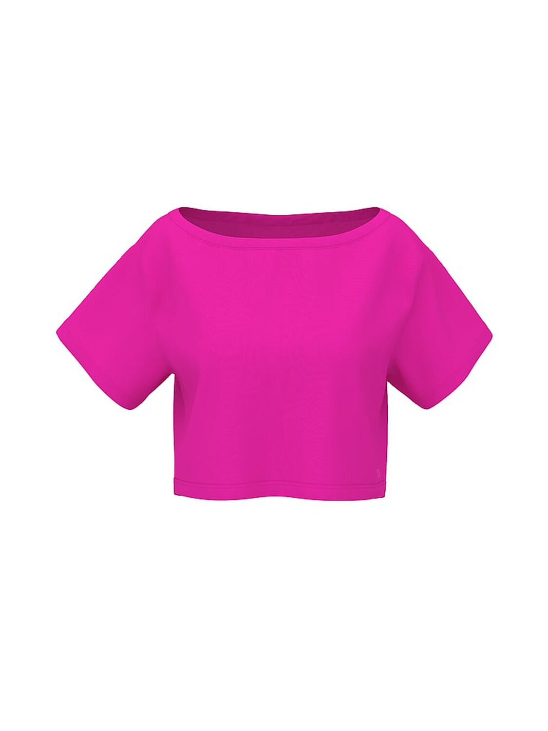 vs Pink Slouchy Cropped Sleepshirt Pink Fire 3 of 4 