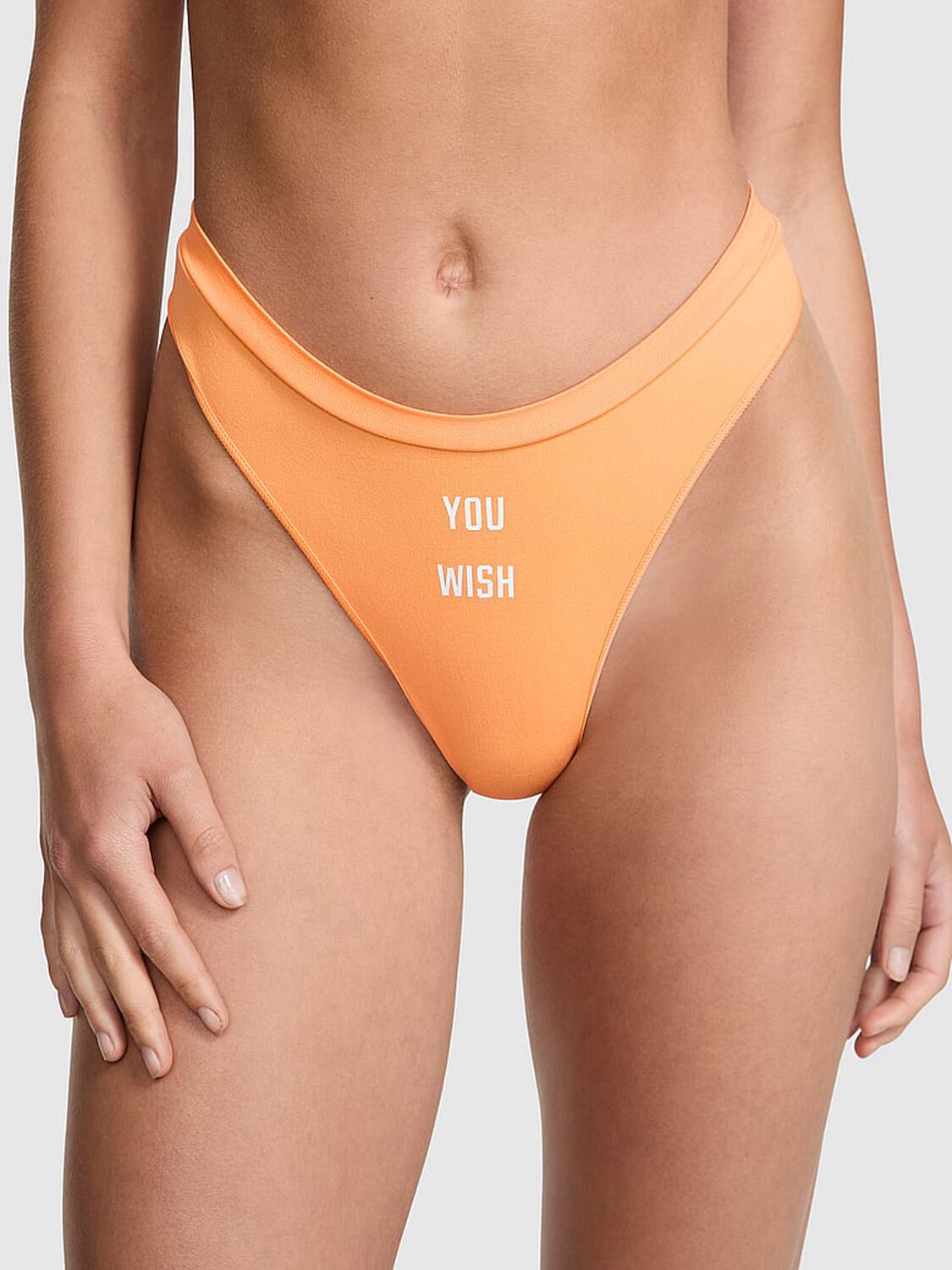vs Pink Seamless High-Leg Thong Panty Vitamin C You Wish Graphic 1 of 3 