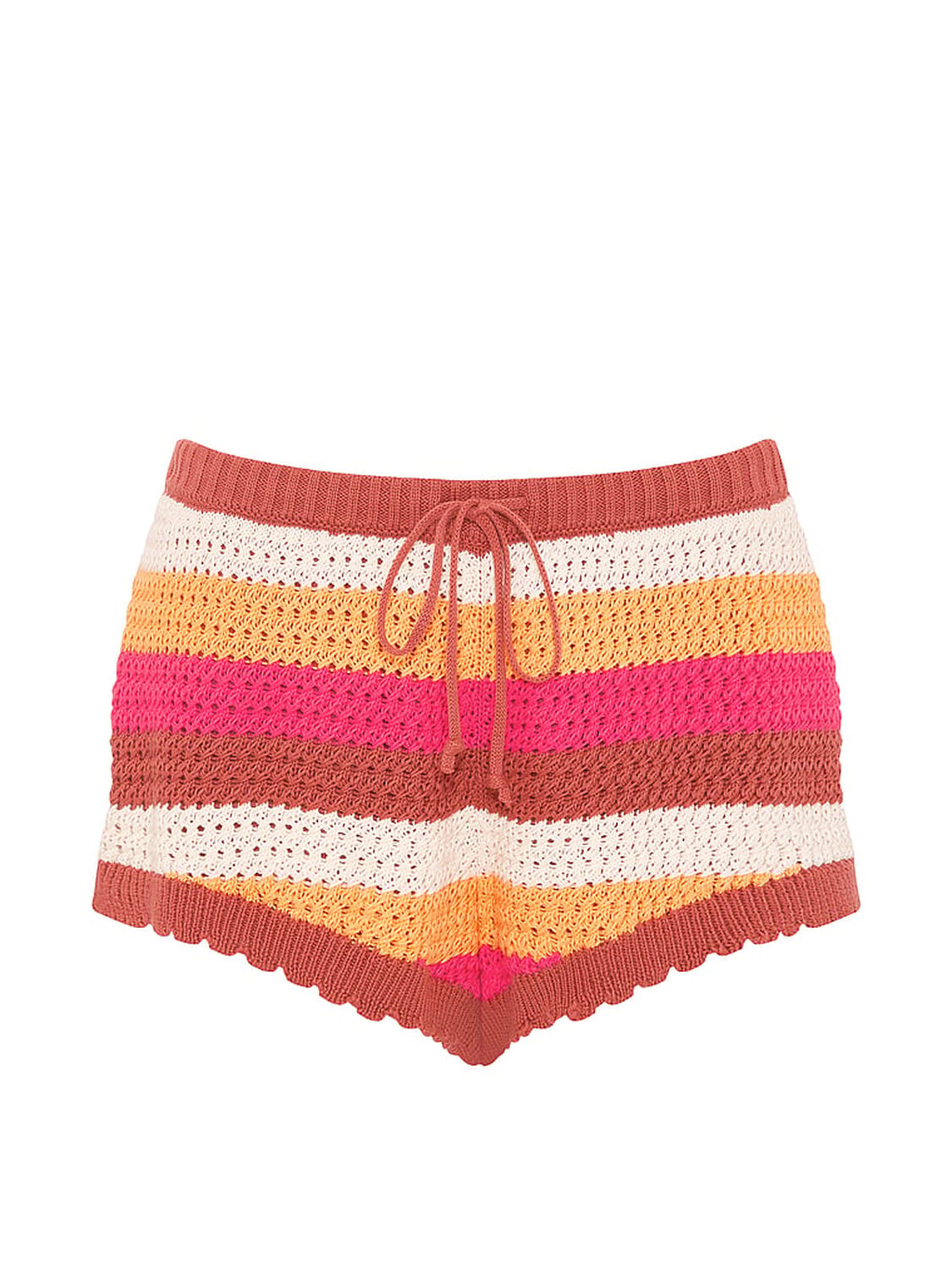 vs Pink Crochet Micro Shorts Multi Stripes 3 of 4 