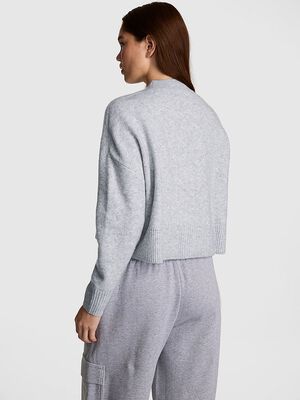 Comfy Girl Cropped V-Neck Cardigan