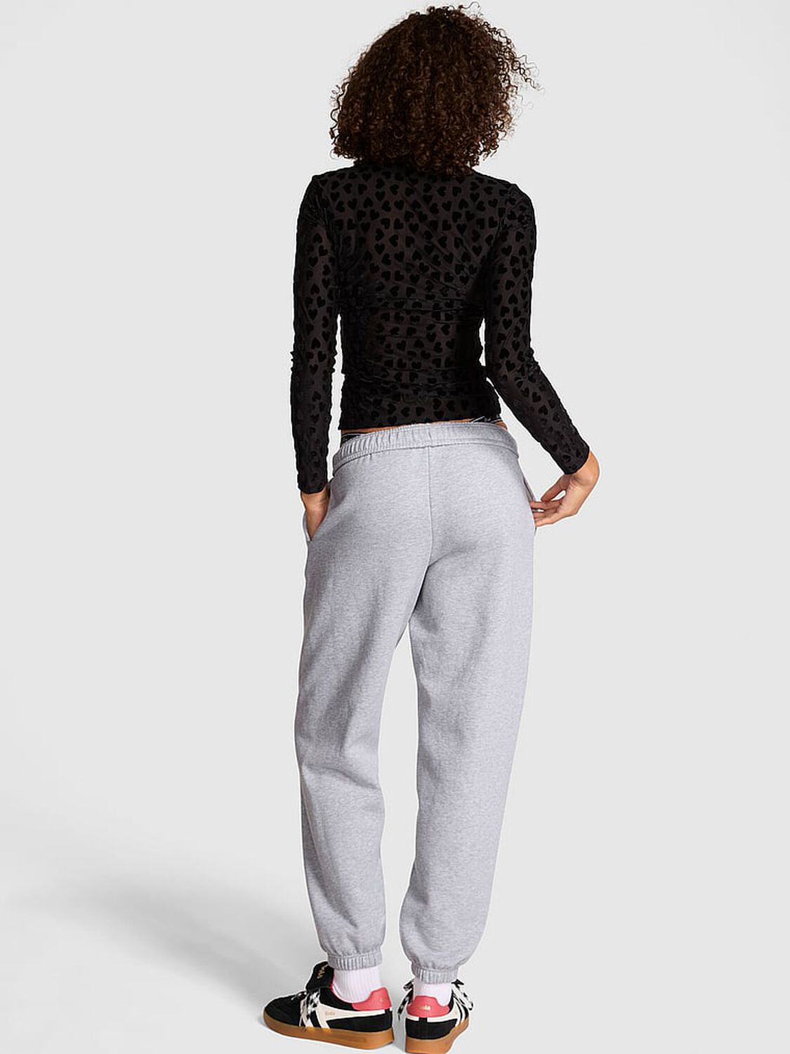 vs Pink Campus Fleece&trade; Sweatpants Medium Heather Grey Spring 2 of 4 