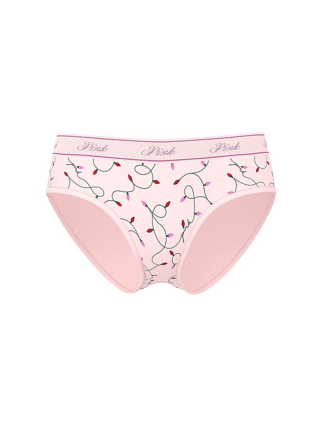 vs Pink Logo Cotton Hiphugger Panty Pink Tulip Lights Print 3 of 3 