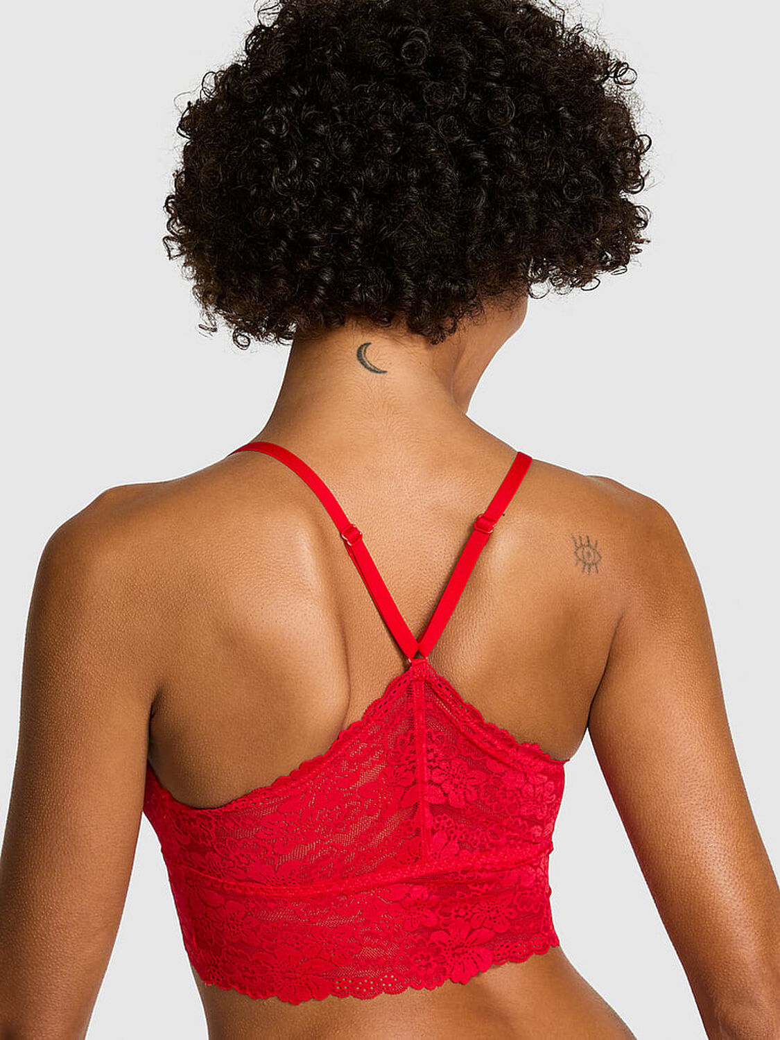 vs Pink Wink Wink Unlined High-Low Triangle Bralette Red Pepper 2 of 4 