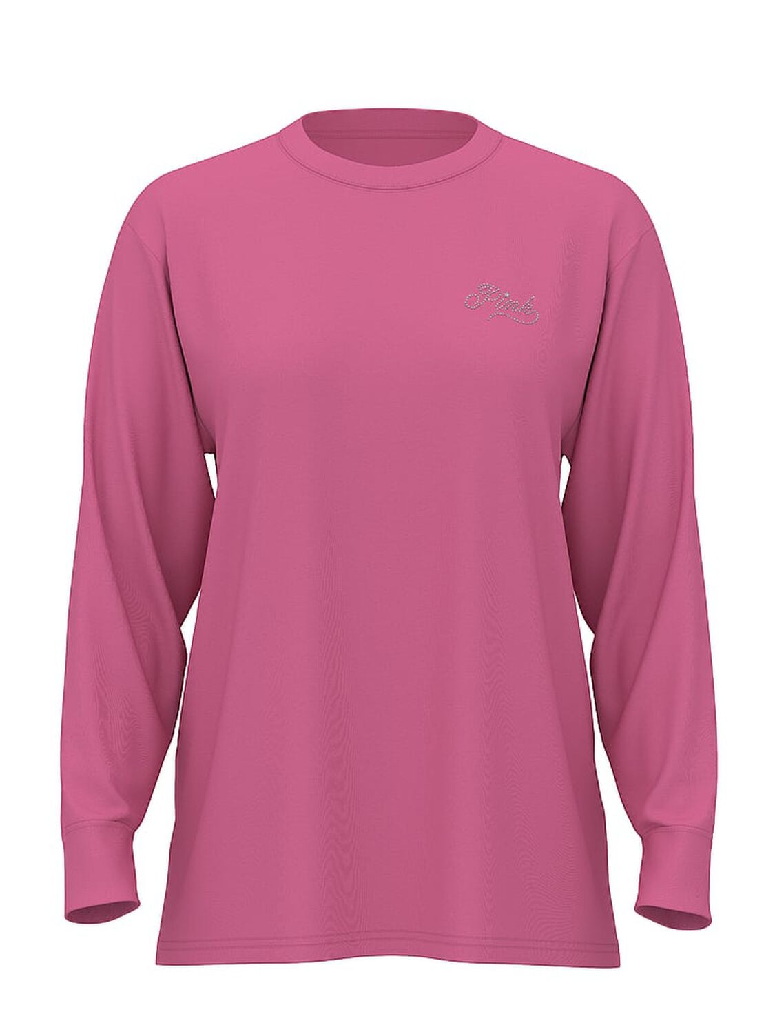 vs Pink Campus Cotton Long-Sleeve Tee Red Violet Ott Shine Capsule 3 of 4 