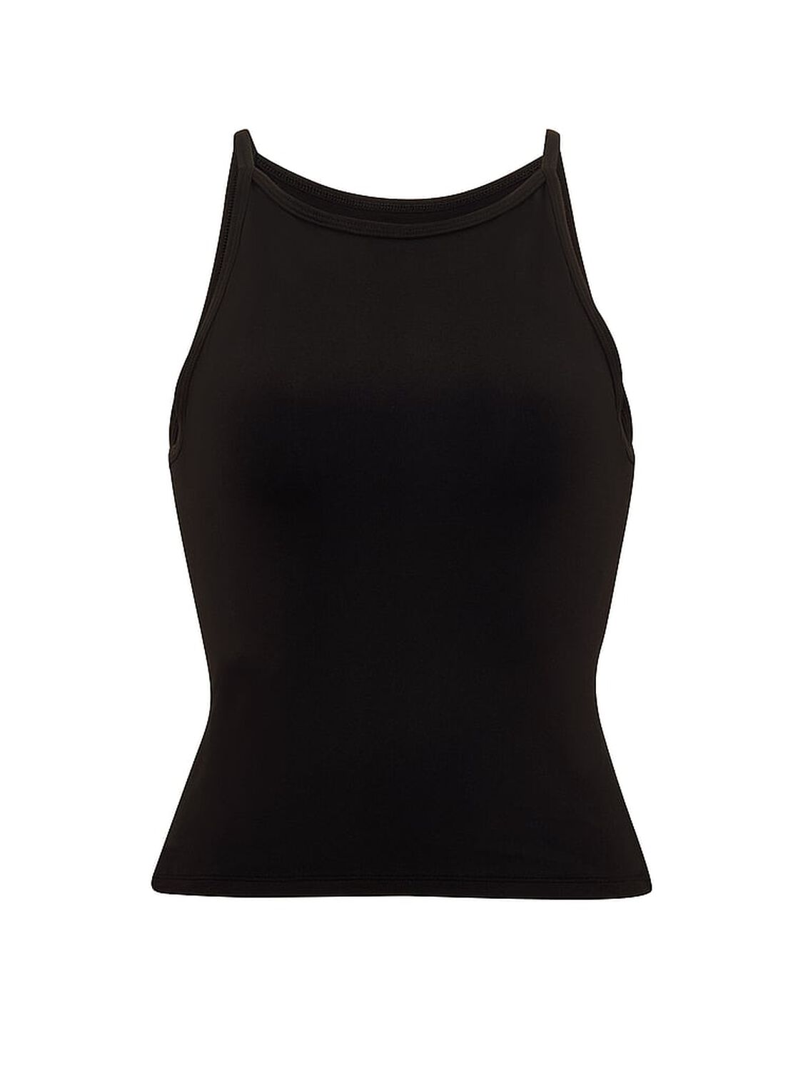 pink Pink PINK Base Stretch&trade; High-Neck Tank Top Pure Black 3 of 3 