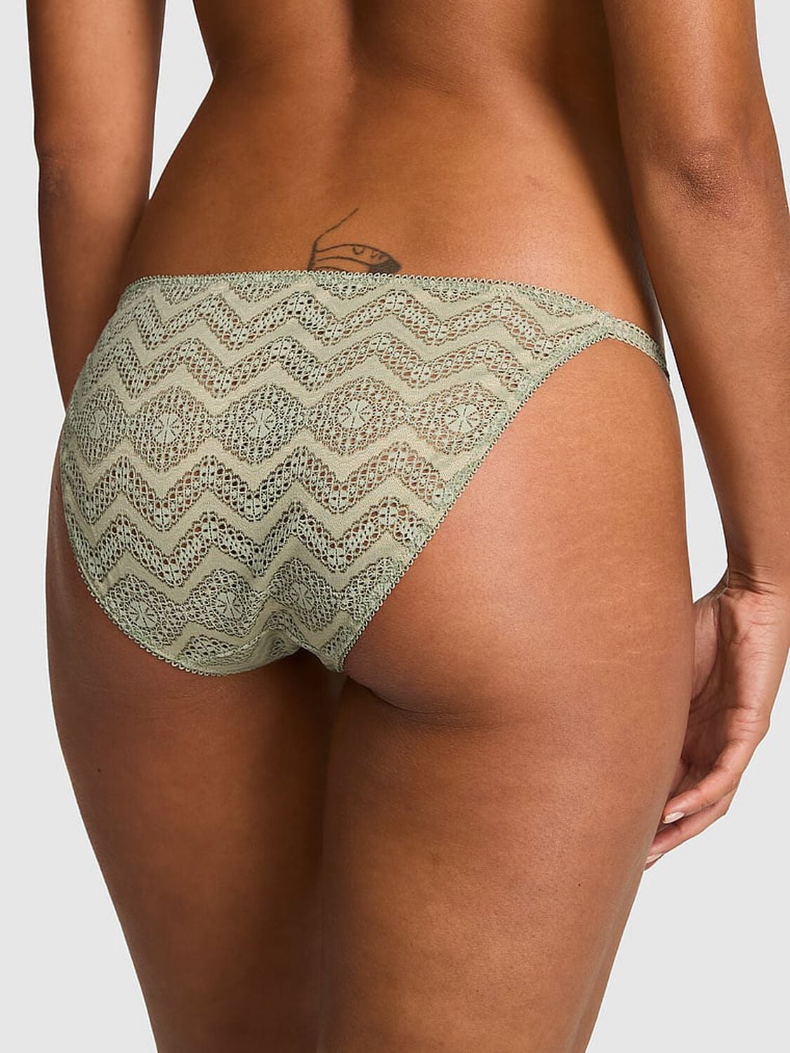 pink Pink PINK Wink&trade; String Bikini Panty Slate Green 2 of 3 