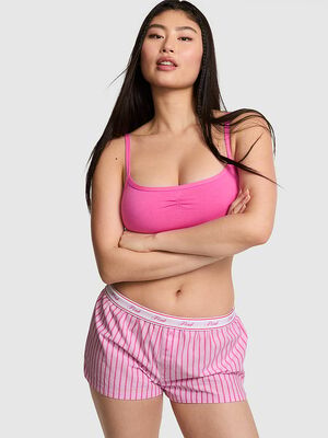 Boxy Cotton Pajama Shorts