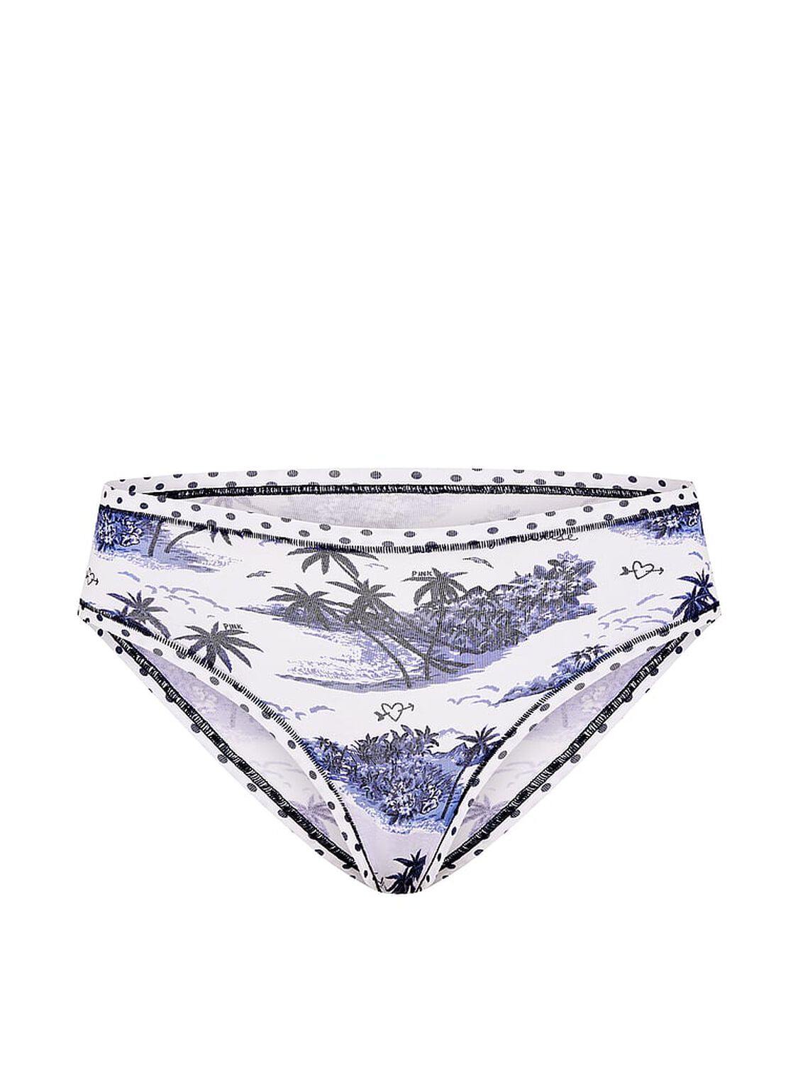 vs Pink Cotton Cheeky Panty Noir Navy Toile Print 3 of 3 