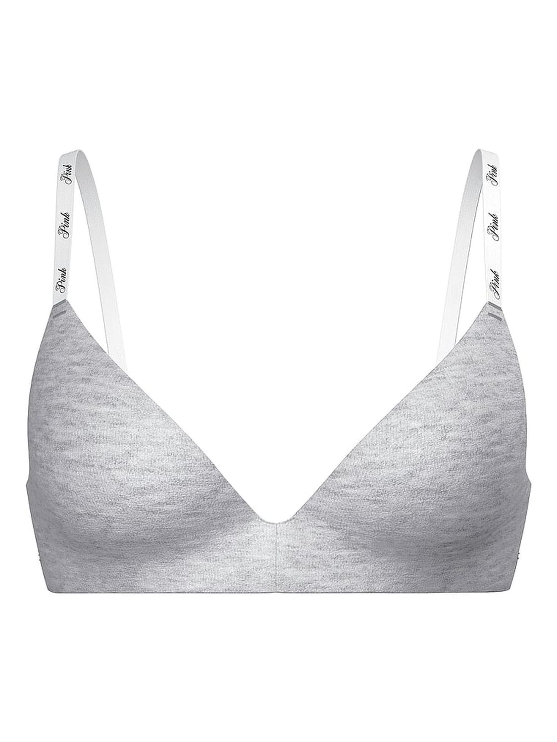 vs Pink Wear Everywhere Wear Everywhere Push-Up Wireless Bra Medium Heather Grey 3 of 3 
