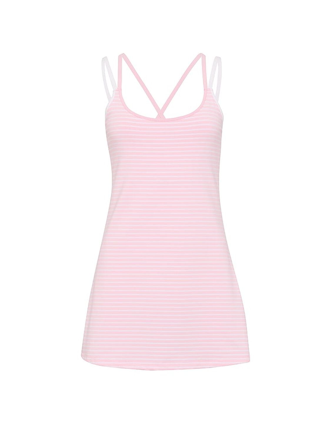 pink Pink All-Day Cotton&trade; Strappy Dress Pink Stripe 3 of 3 