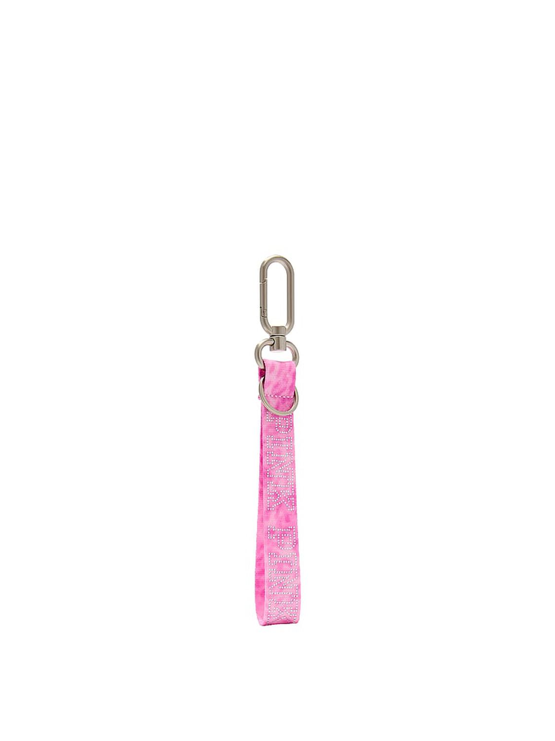 pink Pink Wristlet Strap Keychain Pink Leopard Bling 1 of 2 