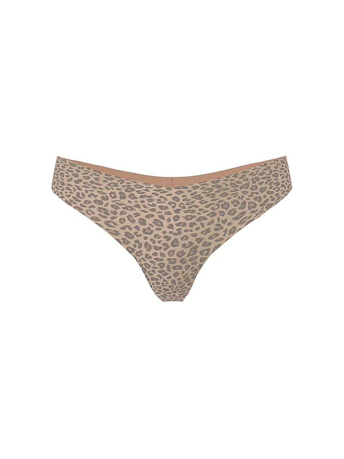 vs Pink No-Show Thong Panty Light Brown Leopard 3 of 3 