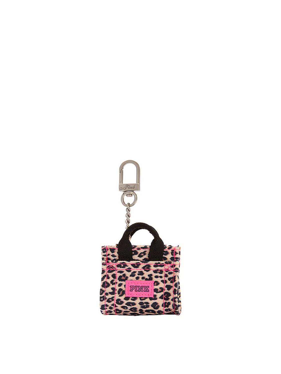 vs Pink Mini Tote Keychain Charm Leopard 1 of 2 