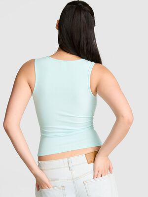 All-Day Soft Rib Square-Neck Tank Top