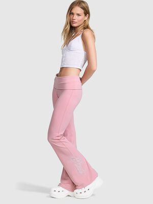 All-Day Cotton Foldover Flare Leggings