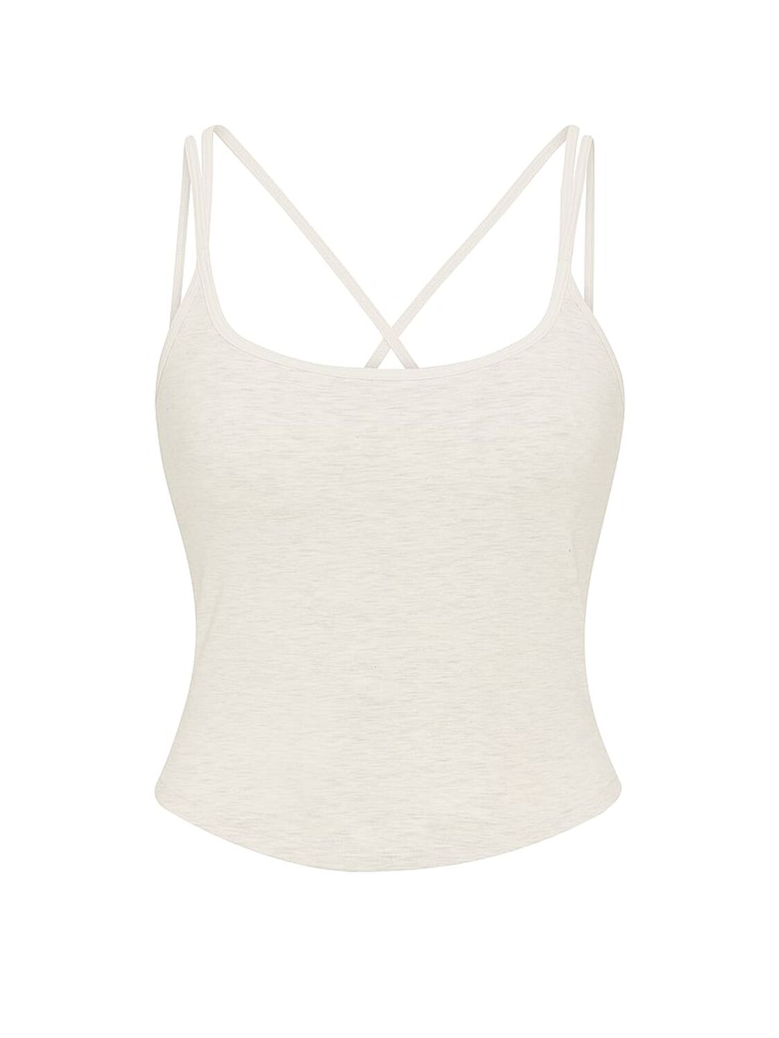 vs Pink All-Day Cotton&trade; Strappy Tank Top Snow Heather 3 of 3 
