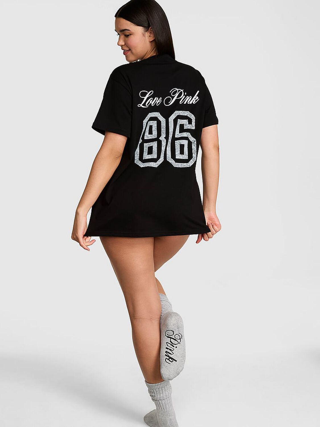 vs Pink Campus Cotton&trade; Tee Pure Black 2 of 3 