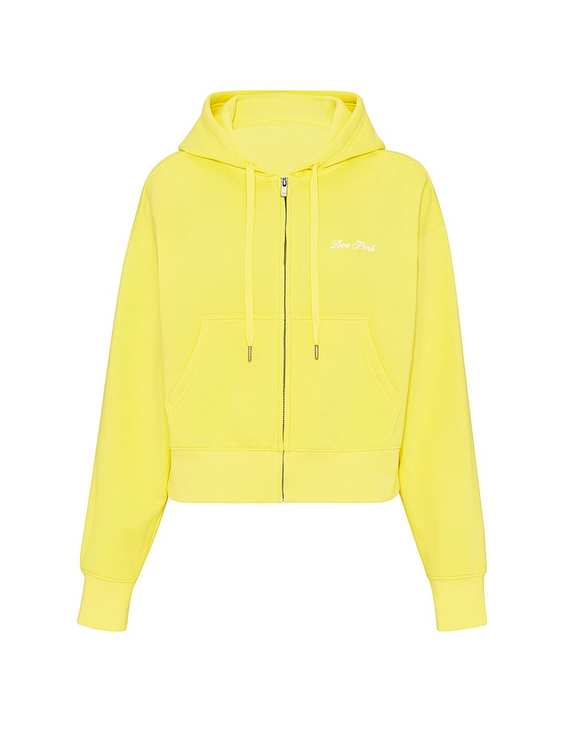 vs Pink Campus Fleece&trade; Shrunken Full-Zip Hoodie Pineapple Ice 3 of 4 