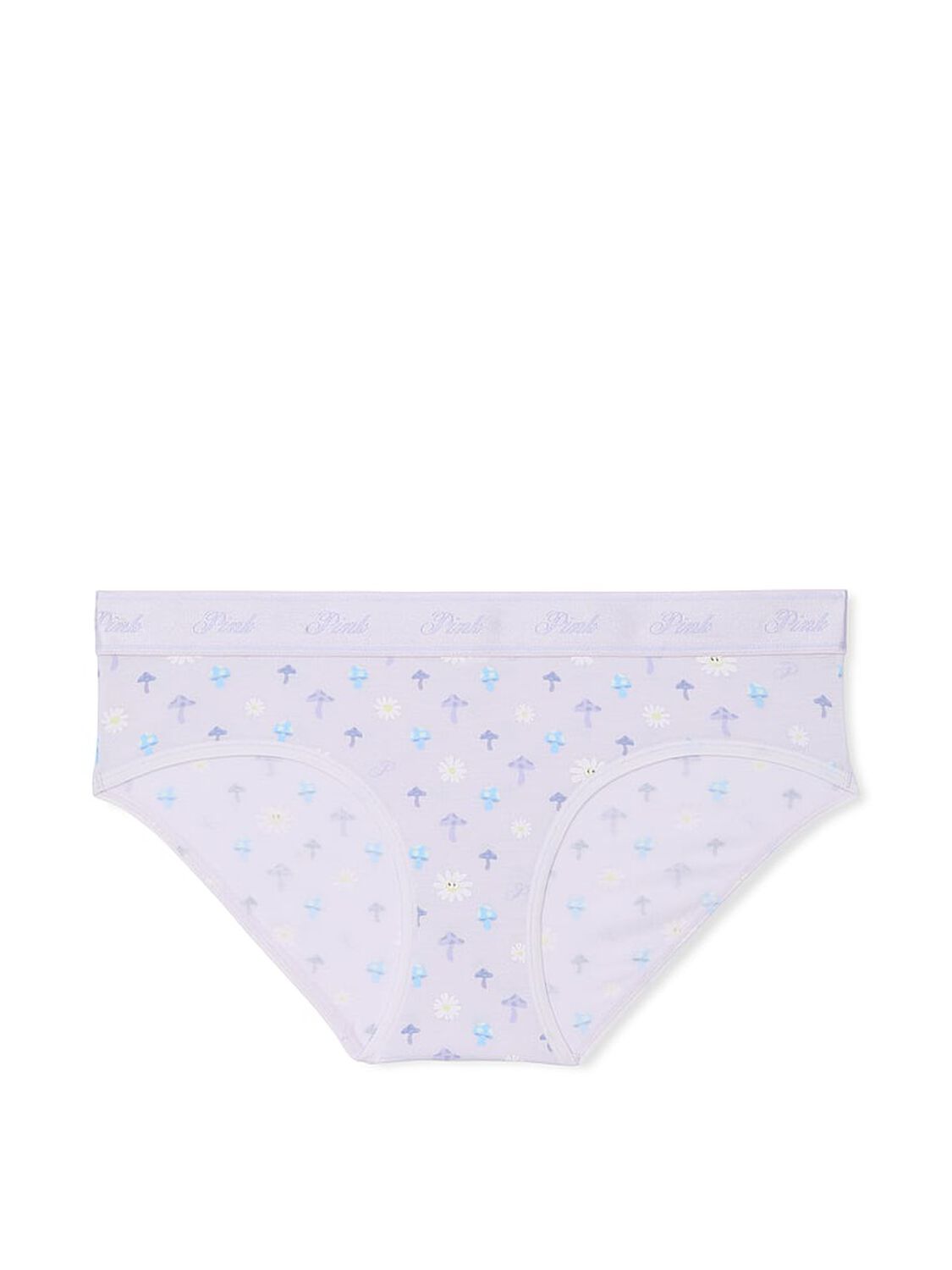 vs Pink Logo Cotton Hiphugger Panty Purple Whisper Mushroom Print 1 of 2 