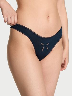 Cotton High-Leg Thong Panty