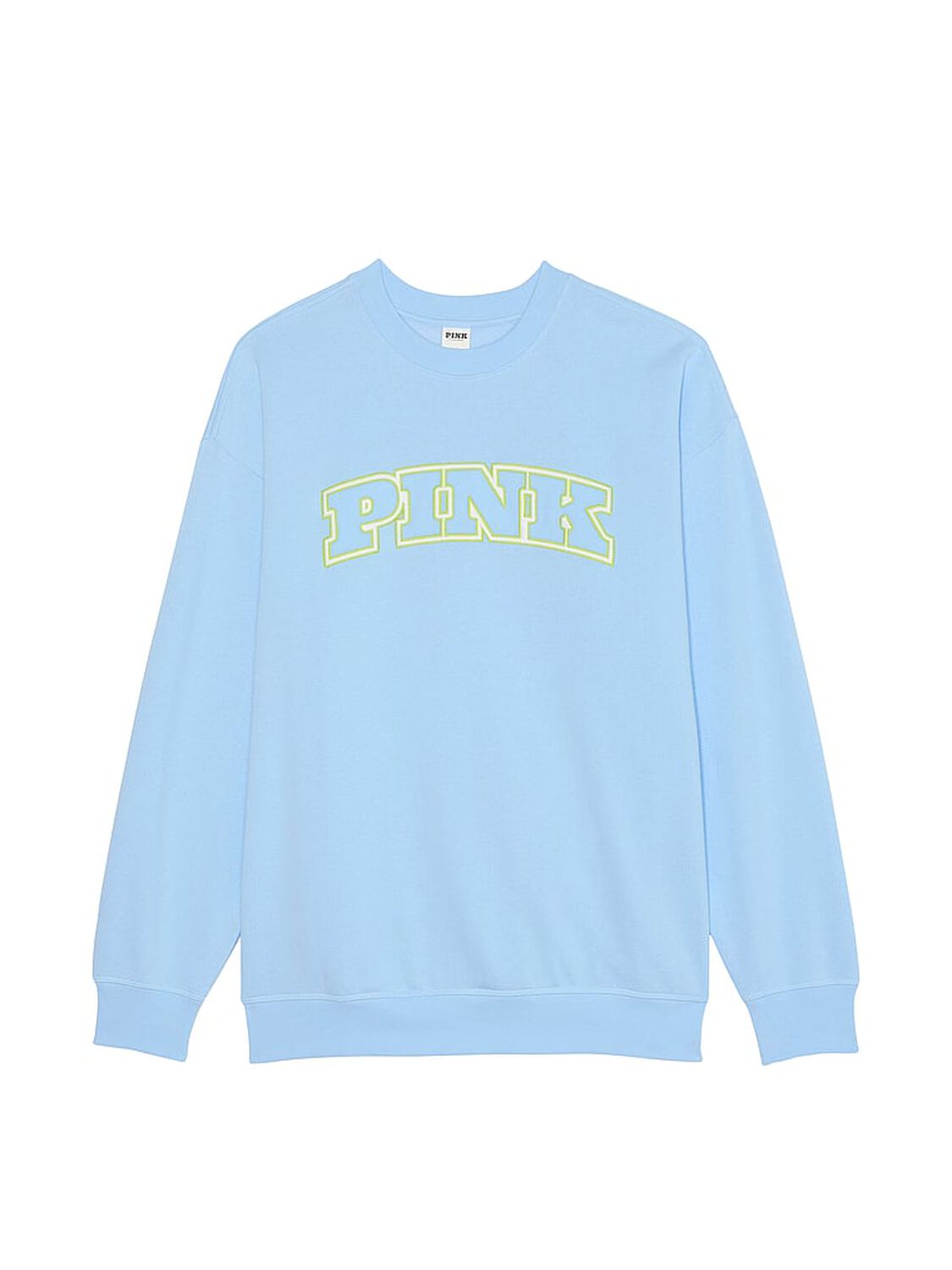 vs Pink Ivy Fleece Oversized Crew Sweatshirt Blue Dancer 3 of 3 