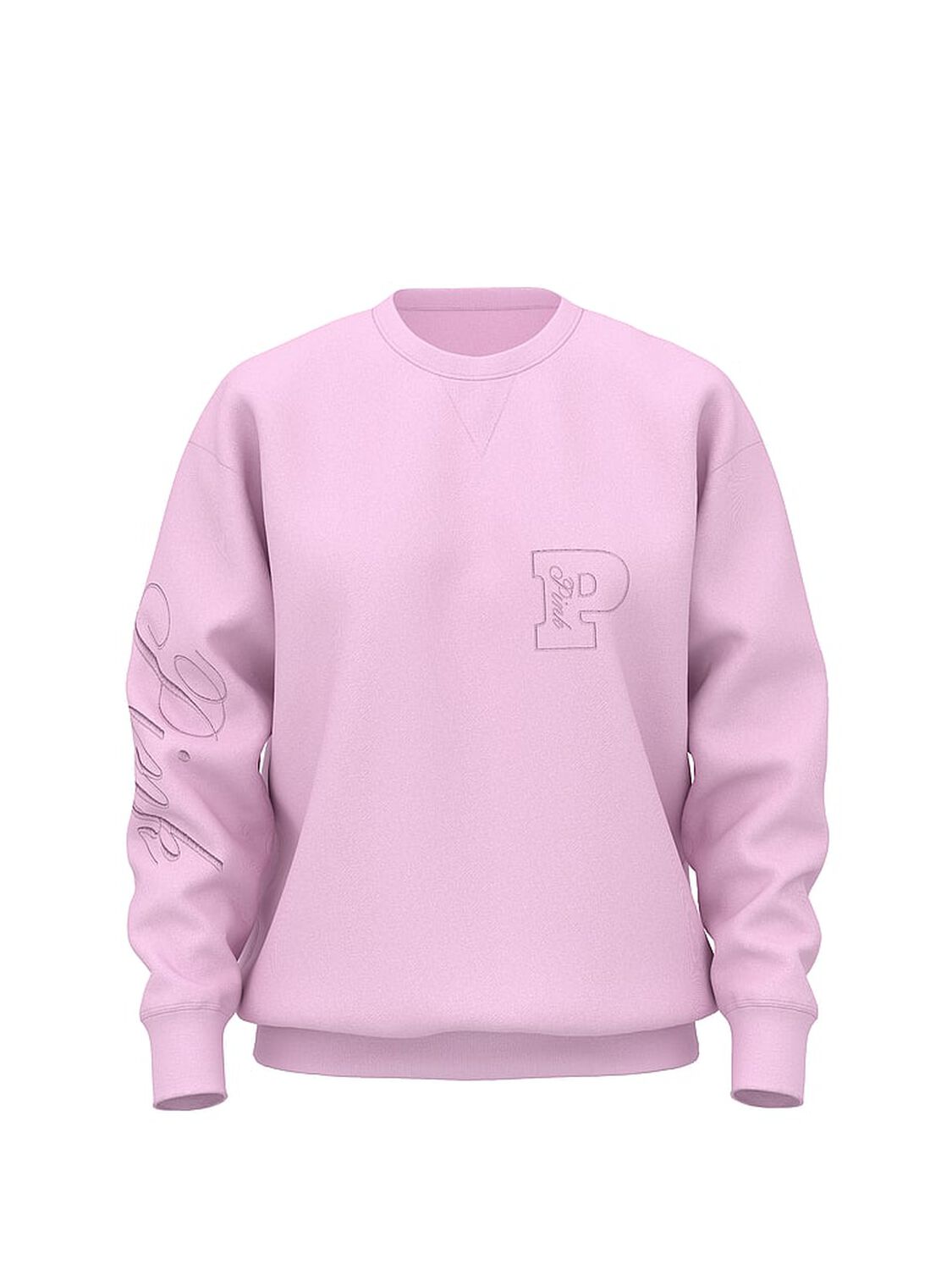 vs Pink Ivy Fleece Oversized Crew Sweatshirt Hushed Lilac 1 of 2 