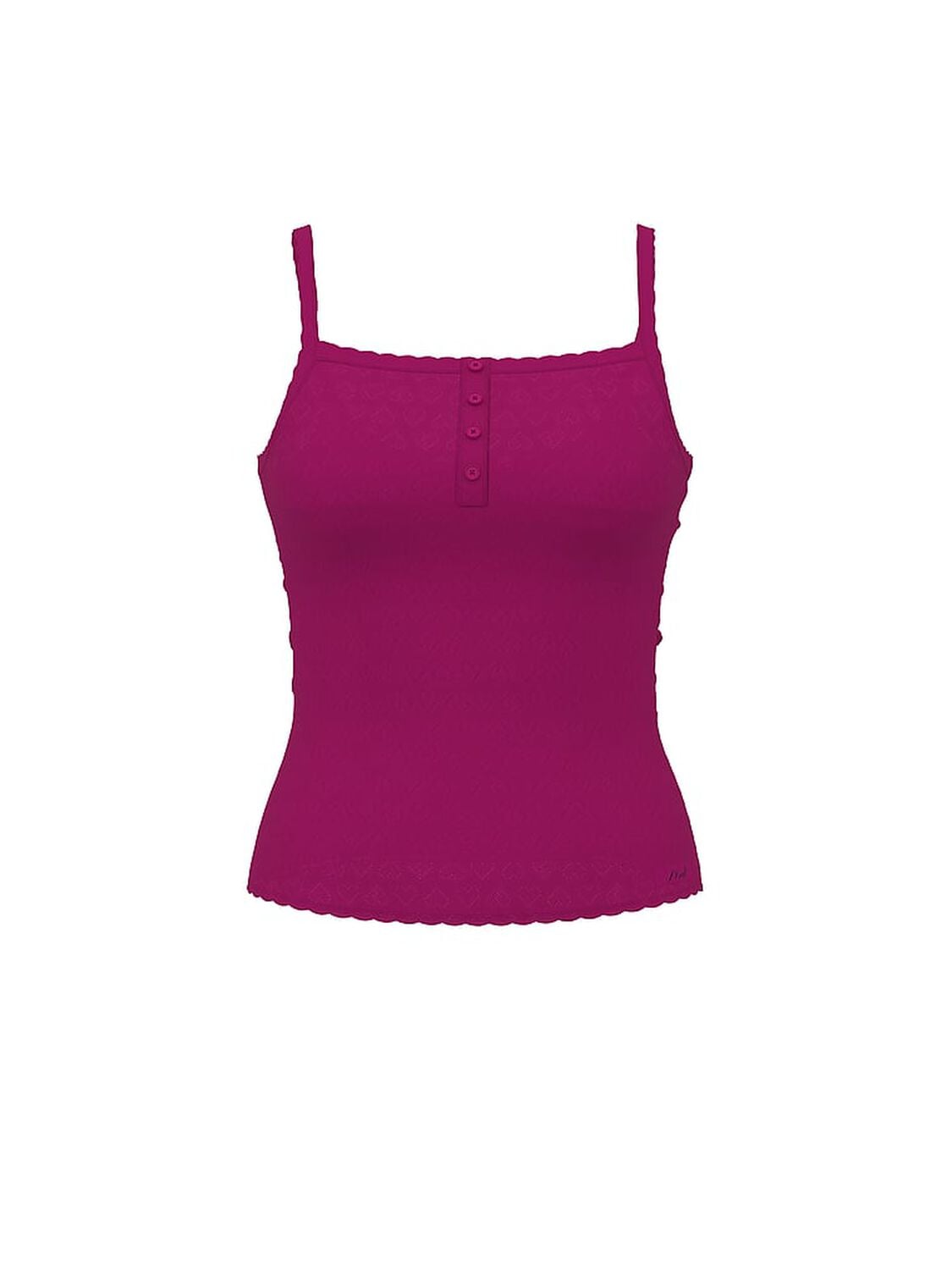 vs Pink Pointelle Henley Cami Magenta Rose 3 of 3 