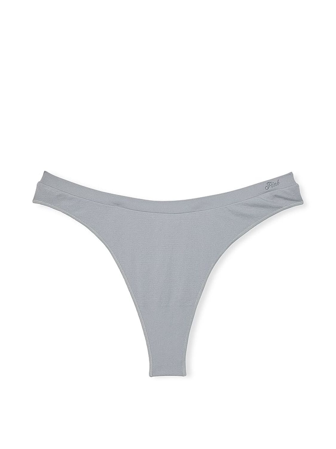 vs Pink Seamless High-Leg Thong Panty Grey Oasis 3 of 3 