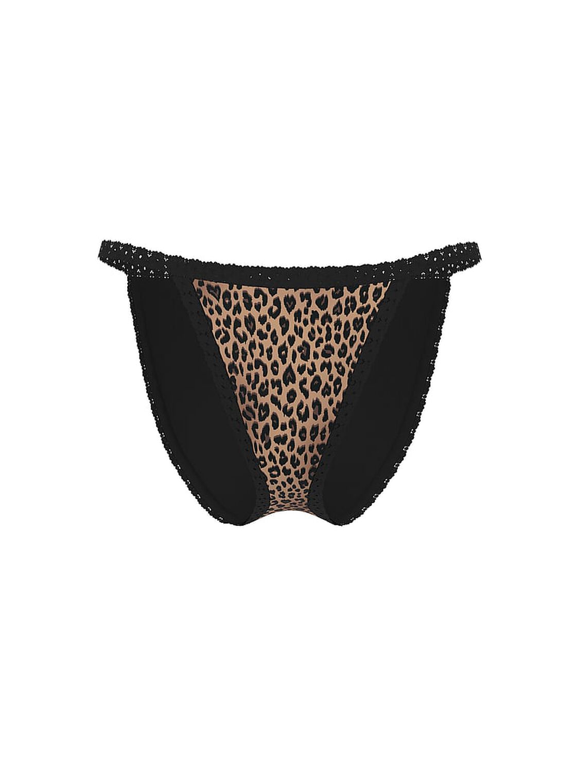 vs Pink Wink Lace-Trim String Bikini Panty Caramel Leopard 3 of 3 