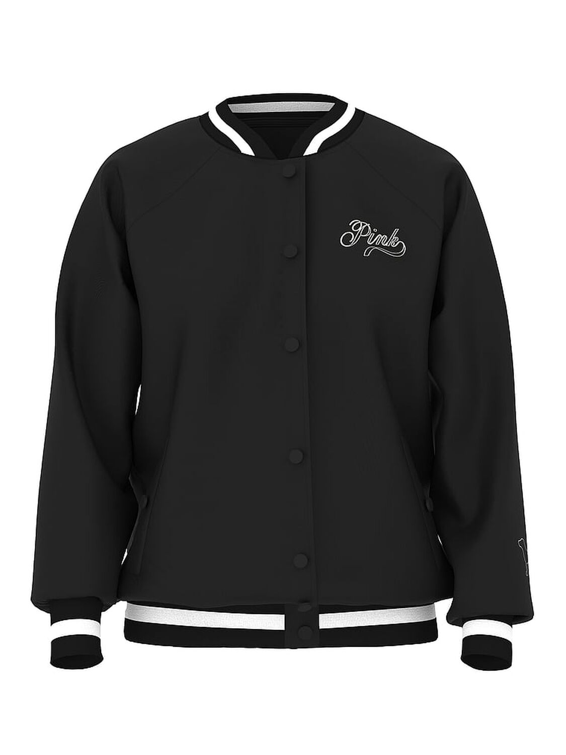 pink Pink Varsity Bomber Jacket Limited Edition Pure Black 4 of 4 