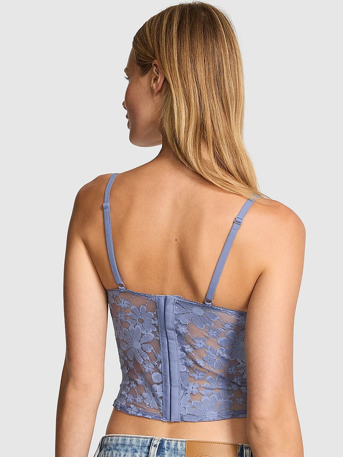 pink Pink Wink Wink Lightly Lined Balconette Corset Top Dusty Iris 2 of 3 