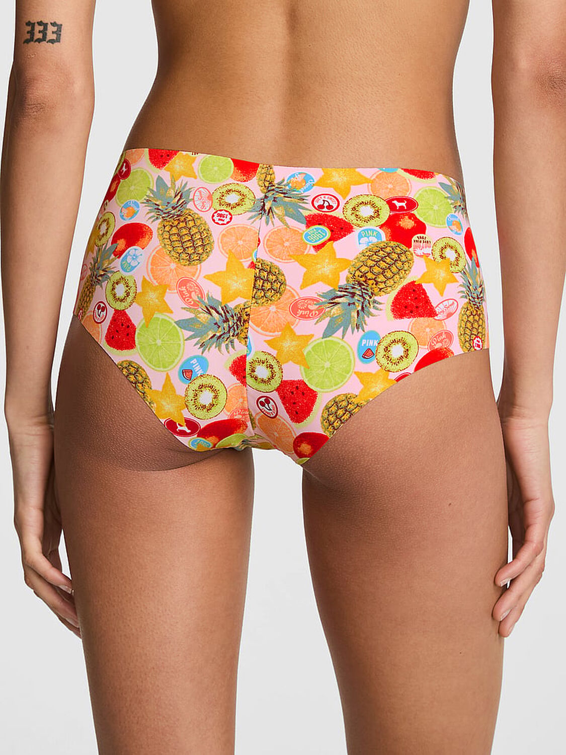 vs Pink No-Show Cheeky Panty Boardwalk Pink Fruit Print 2 of 3 