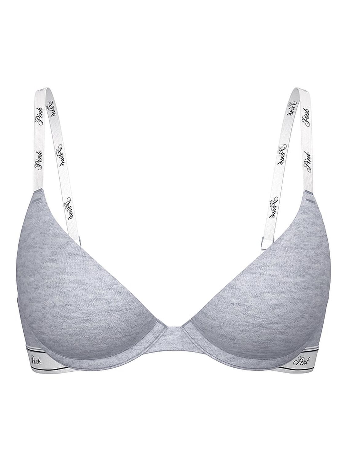 vs Pink Wear Everywhere Wear Everywhere Push-Up Bra Medium Heather Grey 3 of 3 