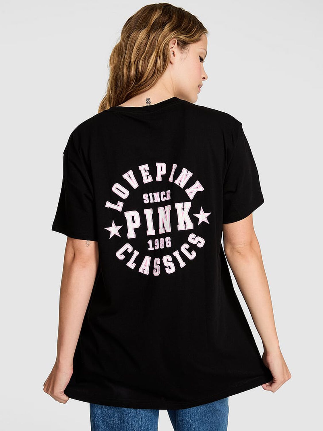 vs Pink Campus Cotton Tee Limited Edition Pure Black 2 of 2 