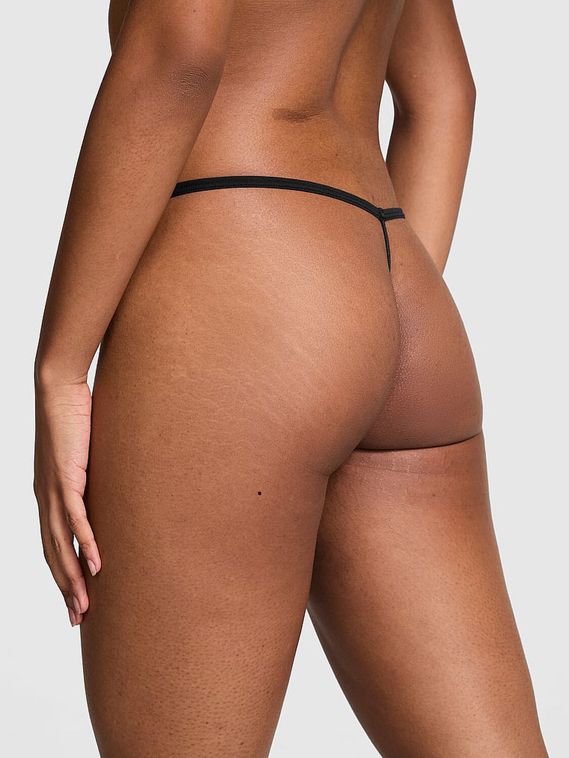 pink Pink Cotton V-String Panty Pure Black 2 of 3 