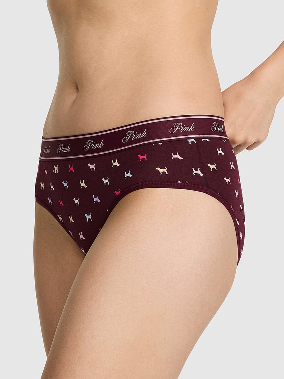 vs Pink Logo Cotton Hiphugger Panty 1 of 3 