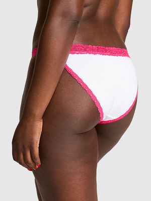 Cotton Lace-Trim Bikini Panty