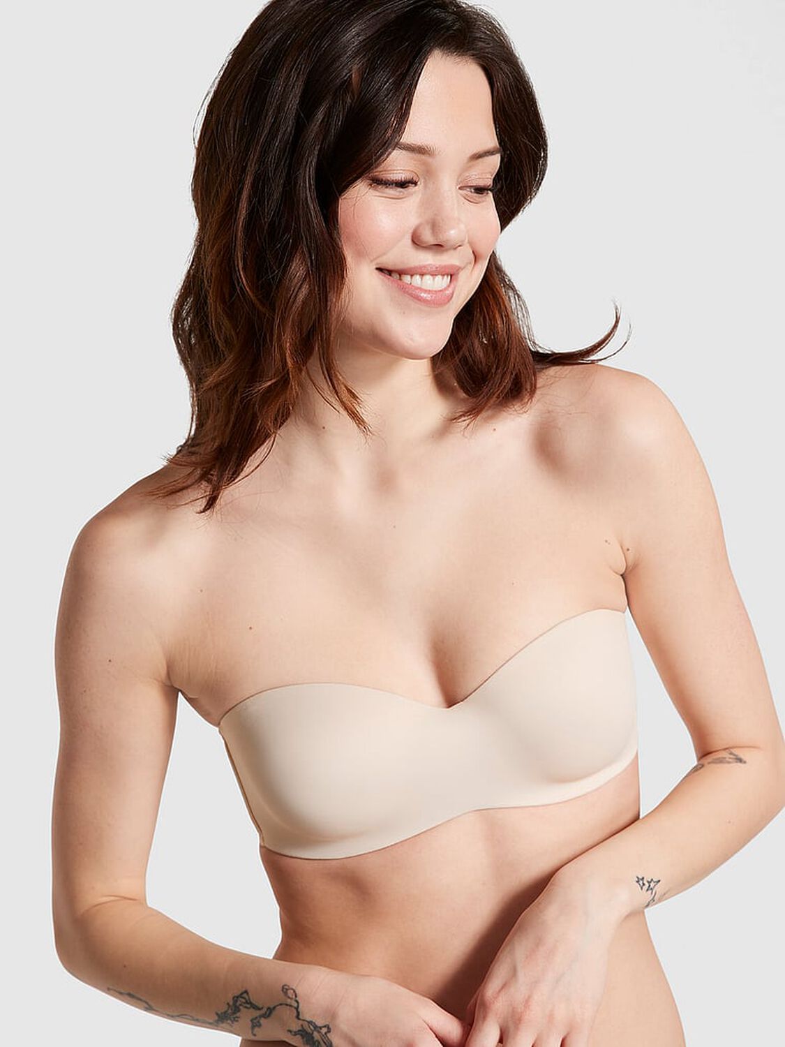 vs Pink Wear Everywhere Wear Everywhere Lightly Lined Strapless Bra Marzipan 2 of 2 