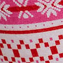 Cotton String Bikini Panty, Bright Vermillion Fairisle Print, swatch