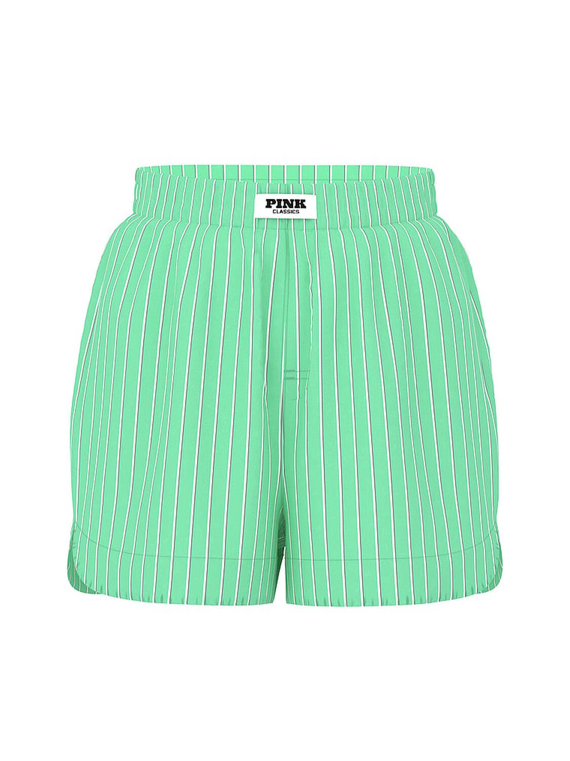 vs Pink Boyfriend Boxer Pajama Shorts Wild Green Stripes 3 of 4 