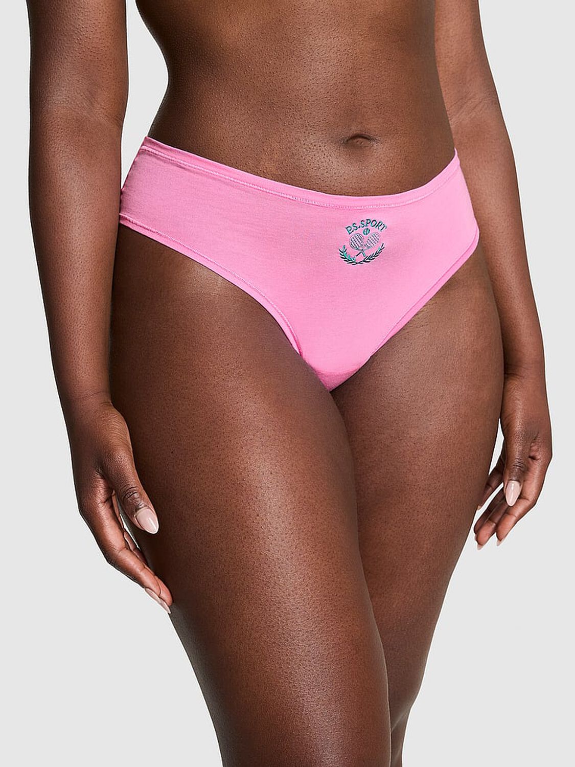 vs Pink Cotton Cheeky Panty Fuchsia Pink W Sport Graphic 1 of 3 