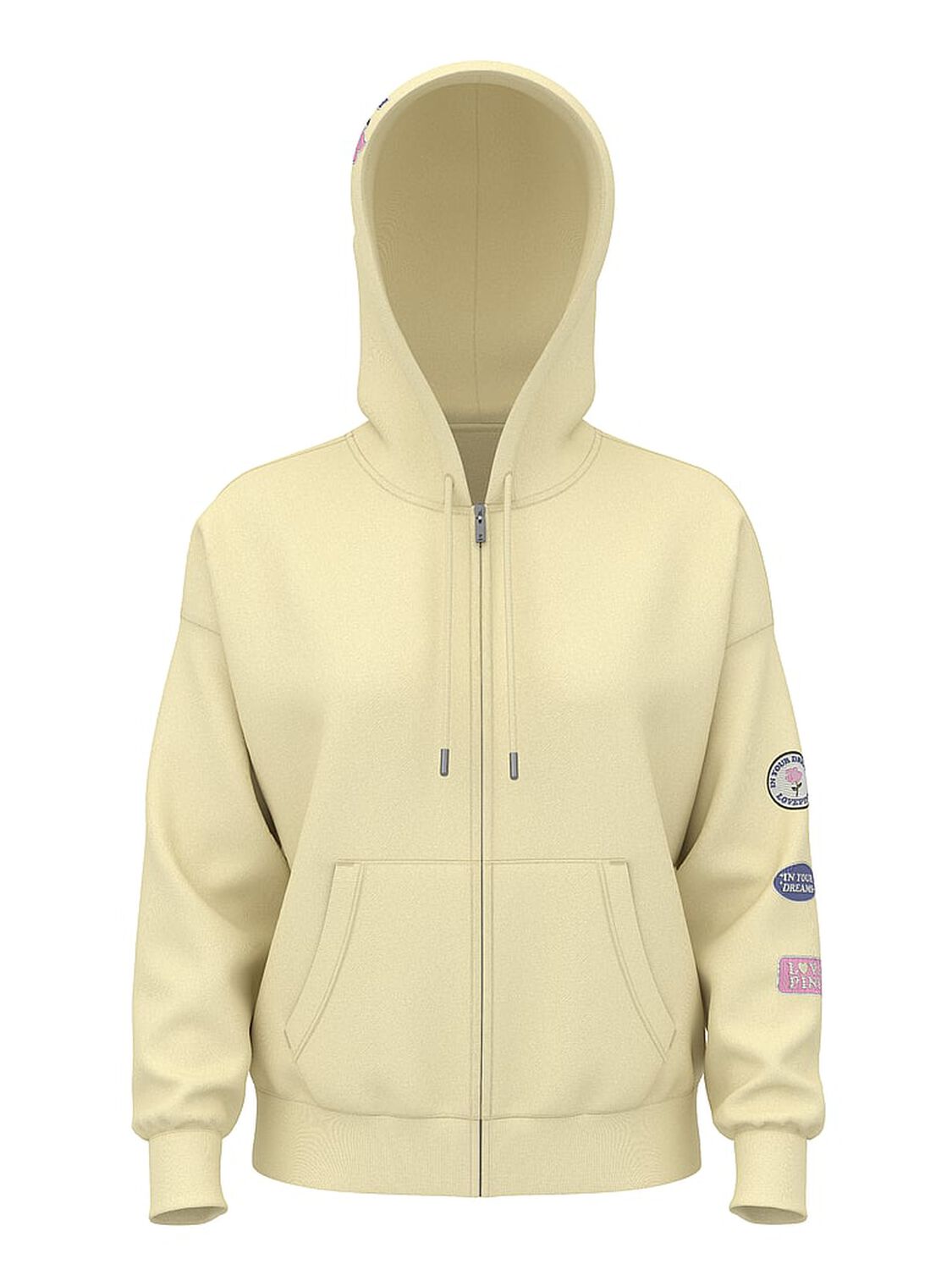 vs Pink Campus Fleece&trade; Full-Zip Hoodie Palest Yellow 3 of 3 