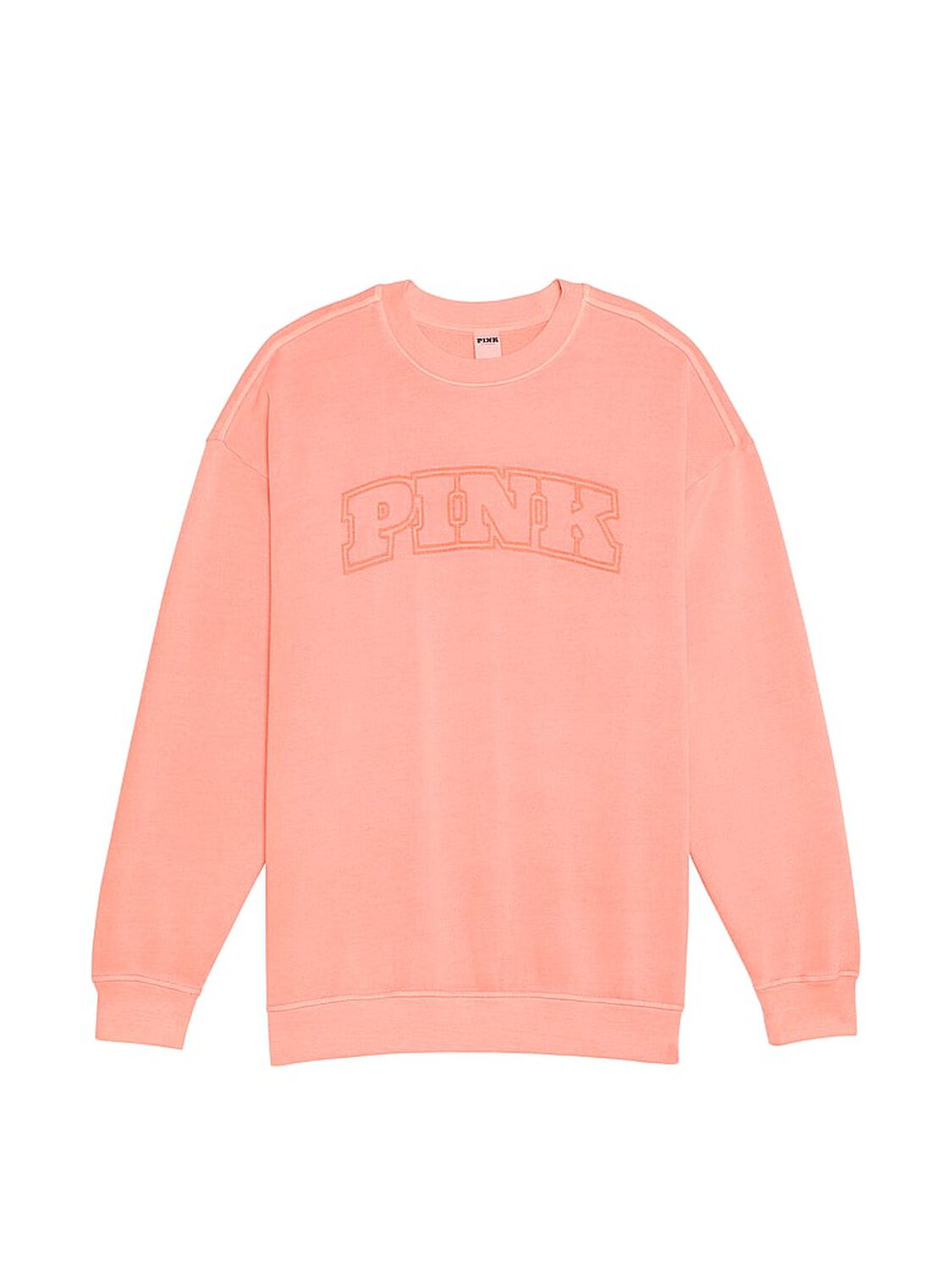 vs Pink Ivy Fleece Oversized Crew Sweatshirt Orange Hills 3 of 3 